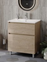 Тумба под раковину без столешницы Teymi Laina 70 напольная, светлый дуб