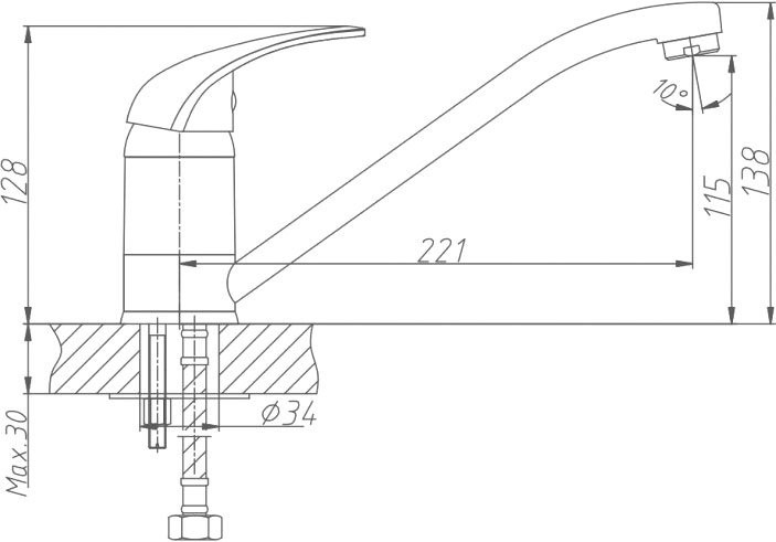 Смеситель для кухни Haiba HB03 HB4203