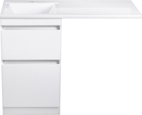 Тумба с раковиной Style Line Даллас 110 Люкс Plus напольная, белая L