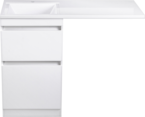 Тумба с раковиной Style Line Даллас 110 Люкс Plus напольная, белая L