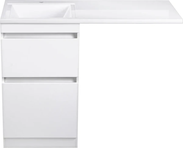 Тумба с раковиной Style Line Даллас 110 Люкс Plus напольная, белая L