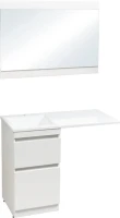 Тумба с раковиной Style Line Даллас 110 Люкс Plus напольная, белая L