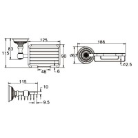 Мыльница Rose RG14Q RG1404Q бронза