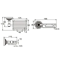 Мыльница Rose RG14Q RG1404Q бронза Мыльница Rose RG14Q RG1404Q бронза