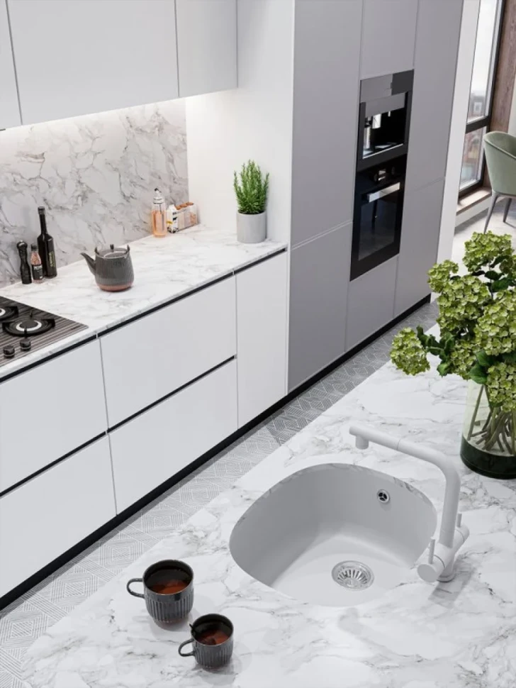Мойка кухонная Emar Quartz EMQ-1560.P агат