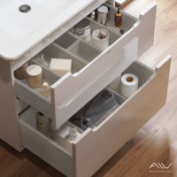 Мебель для ванной комнаты Alavann Berta 75 подвесная, белая