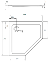 Поддон для душа Radaway Doros PT 100x100 с сифоном