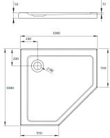 Поддон для душа Radaway Doros PT 100x100 с сифоном
