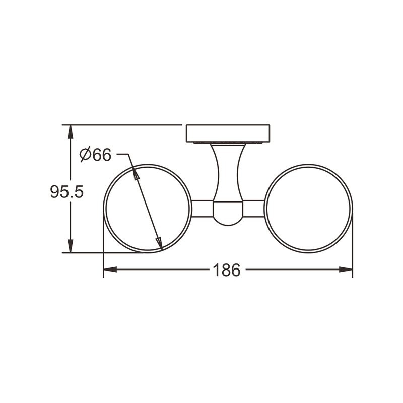Стакан Rose RG10Q RG1022Q двойной, бронза