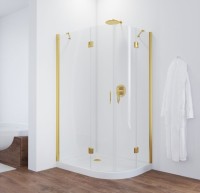 Душевой уголок Vegas Glass AFS-F 110*90 09 01 L профиль золото, стекло прозрачное