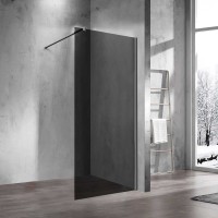 Душевая перегородка Vincea Walk-in VSW-1H900CGGM 90 см, профиль вороненая сталь, стекло тонированное