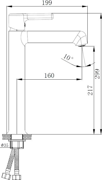 Смеситель для раковины Haiba HB11814 хром