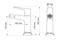 Смеситель для биде Wonzon & Woghand Flex WW-88016072-CR хром