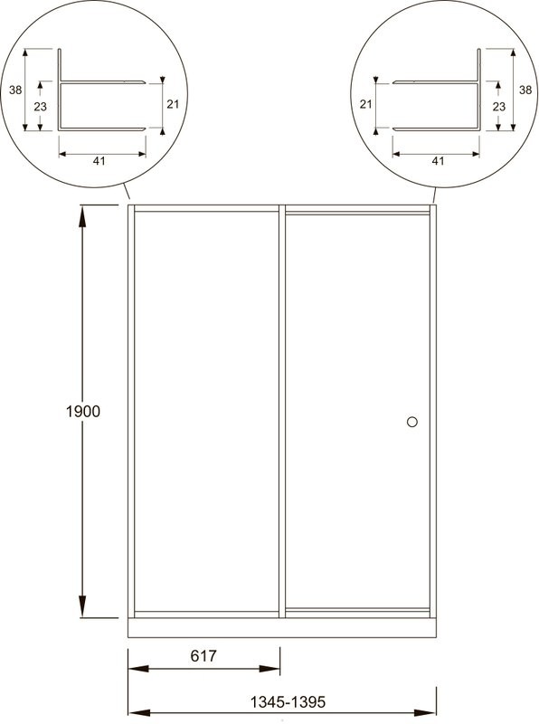 Душевой уголок Jacob Delafon Serenity 140х90 профиль хром