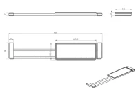 Полка Wonzon & Woghand WW-V3701-MB черная матовая, раздвижная Полка Wonzon & Woghand WW-V3701-MB черная матовая, раздвижная