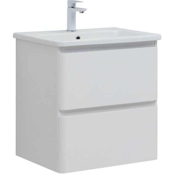 Тумба под раковину без столешницы Aquanet Эмбер 60 белая матовая