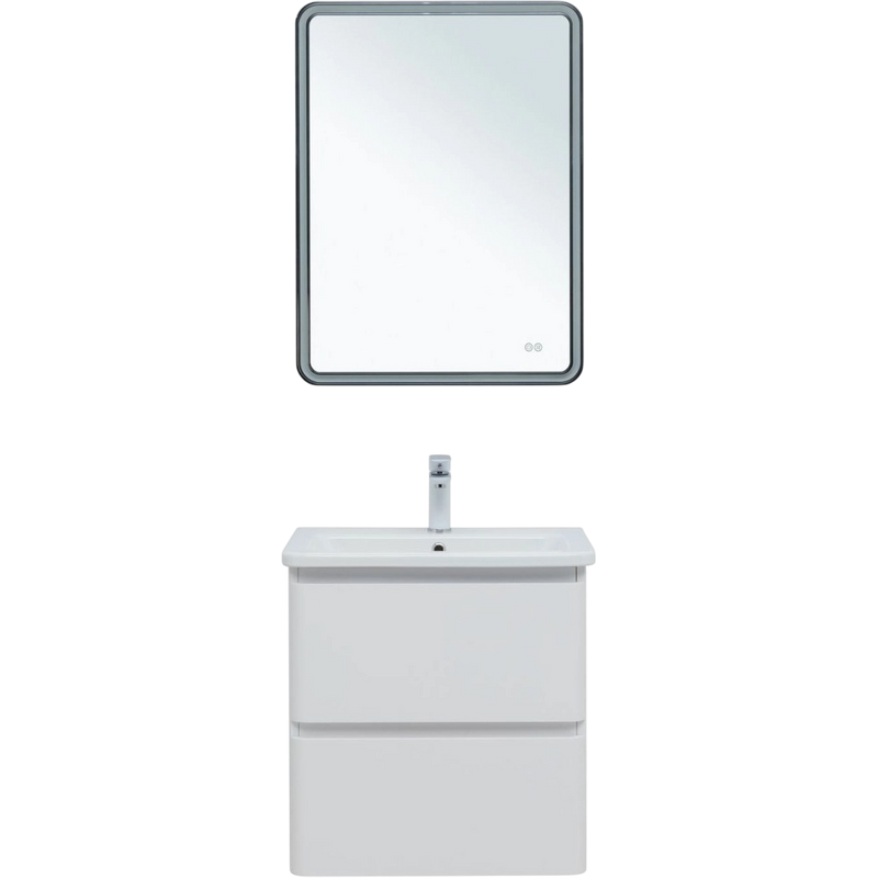 Тумба под раковину без столешницы Aquanet Эмбер 60 белая матовая