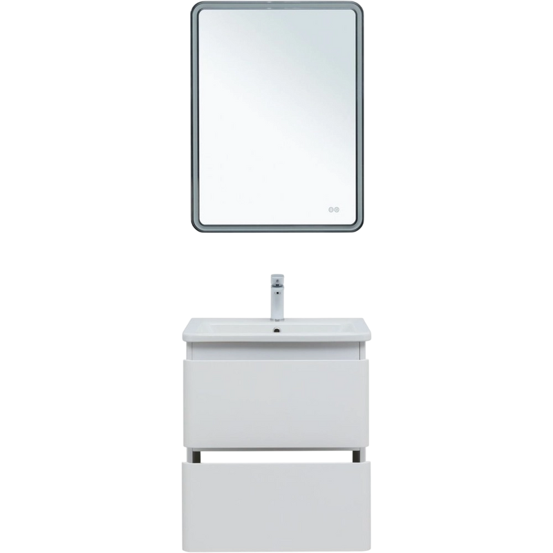 Тумба под раковину без столешницы Aquanet Эмбер 60 белая матовая