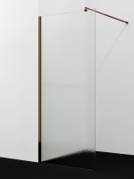 Душевая перегородка Wasserkraft Rur 30W 120 см, профиль розовое золото, стекло текстурное