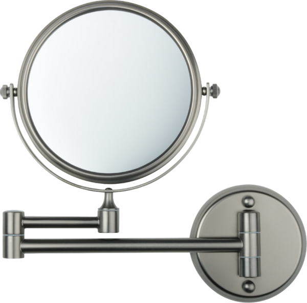 Косметическое зеркало Fixsen Hotel 31021F без подсветки, двухстороннее, поворотное графит