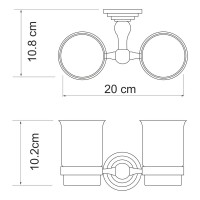 Набор Стакан Wasserkraft Ammer K-7028D + Мыльница K-7029 Набор Стакан Wasserkraft Ammer K-7028D + Мыльница K-7029