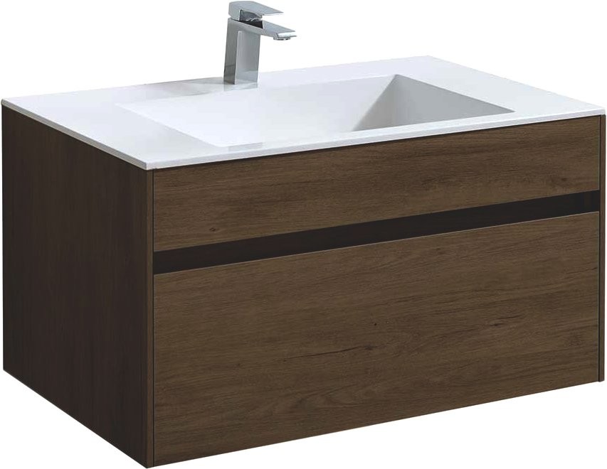 Тумба с раковиной Vincea Chiara 80 дуб табак