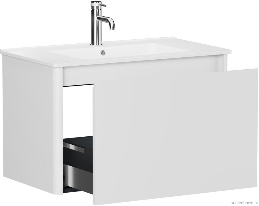 Тумба под раковину без столешницы Allen Brau Gravity 80 1 ящик, матовый белый