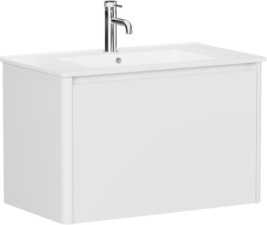 Тумба под раковину без столешницы Allen Brau Gravity 80 1 ящик, матовый белый