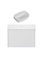 Тумба под раковину без столешницы Allen Brau Gravity 80 1 ящик, матовый белый