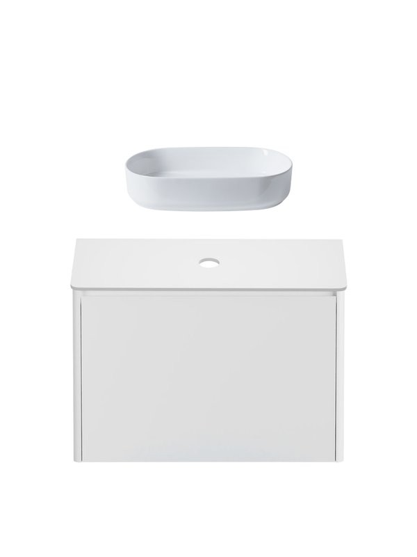 Тумба под раковину без столешницы Allen Brau Gravity 80 1 ящик, матовый белый