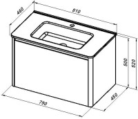 Тумба под раковину без столешницы Allen Brau Gravity 80 1 ящик, матовый белый