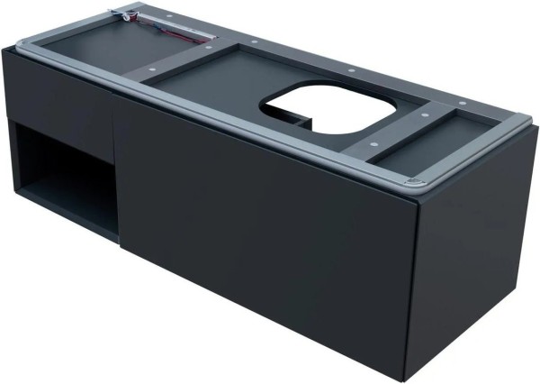 Тумба под раковину без столешницы Allen Brau Infinity 120 1+1 R, подвесная,с подсветкой,  матовый антрацит