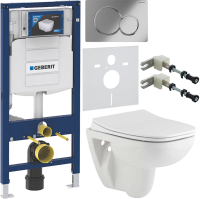 Комплект Унитаз подвесной Seramiksan Petite + Крышка AG50006 с микролифтом + Инсталляция Geberit Duofix UP 320 111.300.00.5 + Кнопка Sigma 01 115.770.21.5 хром + Крепления 111.815.00.1 к стене + Звукоизоляция