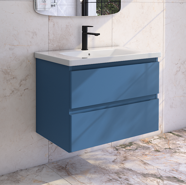 Тумба под раковину без столешницы Caprigo Forte 80 подвесная, бриллиантово-синий
