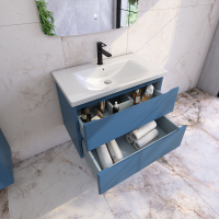 Тумба под раковину без столешницы Caprigo Forte 80 подвесная, бриллиантово-синий