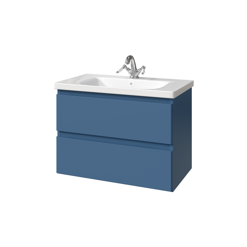 Тумба под раковину без столешницы Caprigo Forte 80 подвесная, бриллиантово-синий