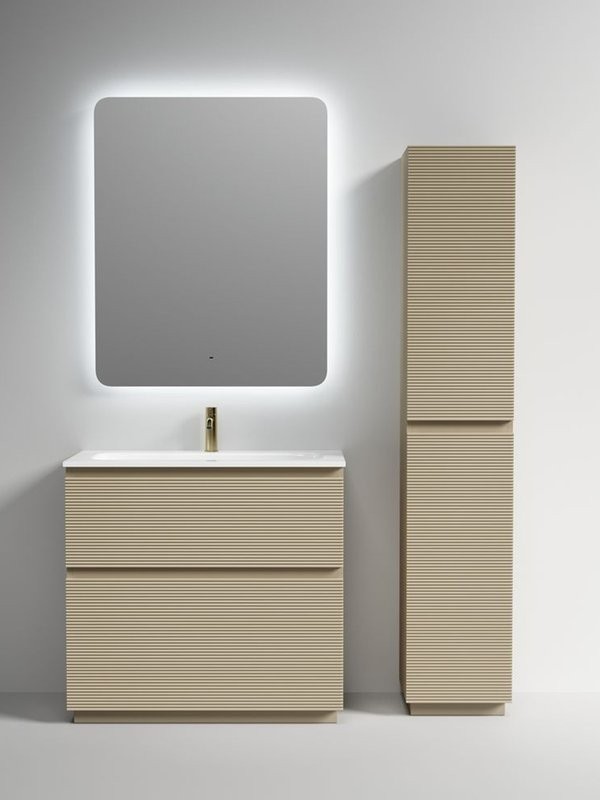 Тумба с раковиной Sancos Folk Floor 90 напольная, капучино, раковина CN7019