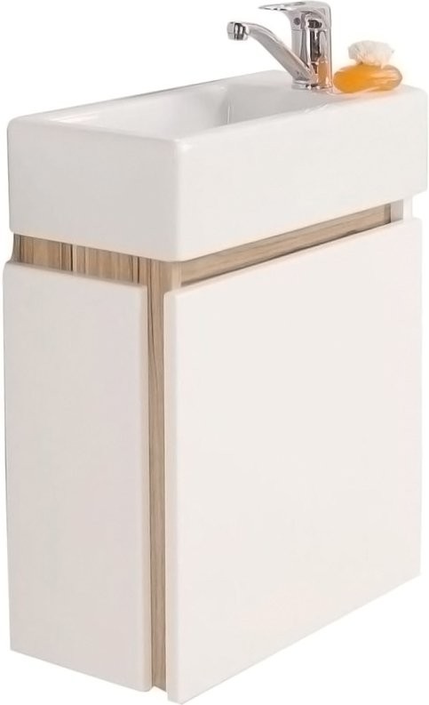 Тумба под раковину без столешницы AQUATON Эклипс М эбони светлый R