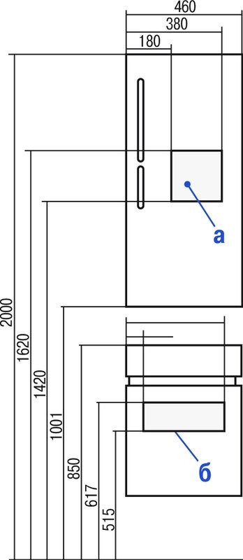Тумба под раковину без столешницы AQUATON Эклипс М эбони светлый R