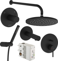 Душевой комплект VitrA Origin A49284EXP С ВНУТРЕННЕЙ ЧАСТЬЮ, черный матовый