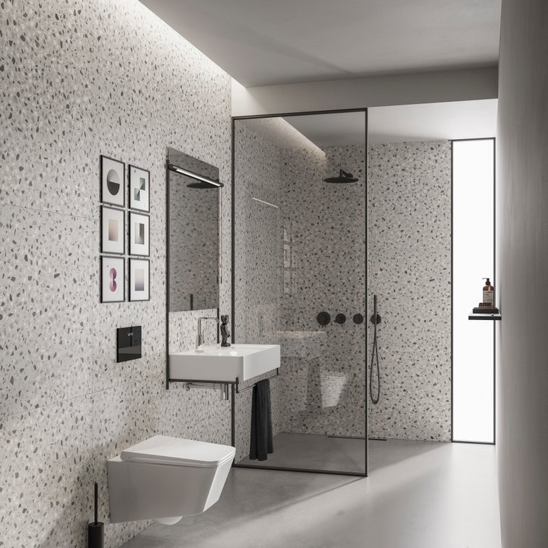 Душевой комплект VitrA Origin A49284EXP С ВНУТРЕННЕЙ ЧАСТЬЮ, черный матовый
