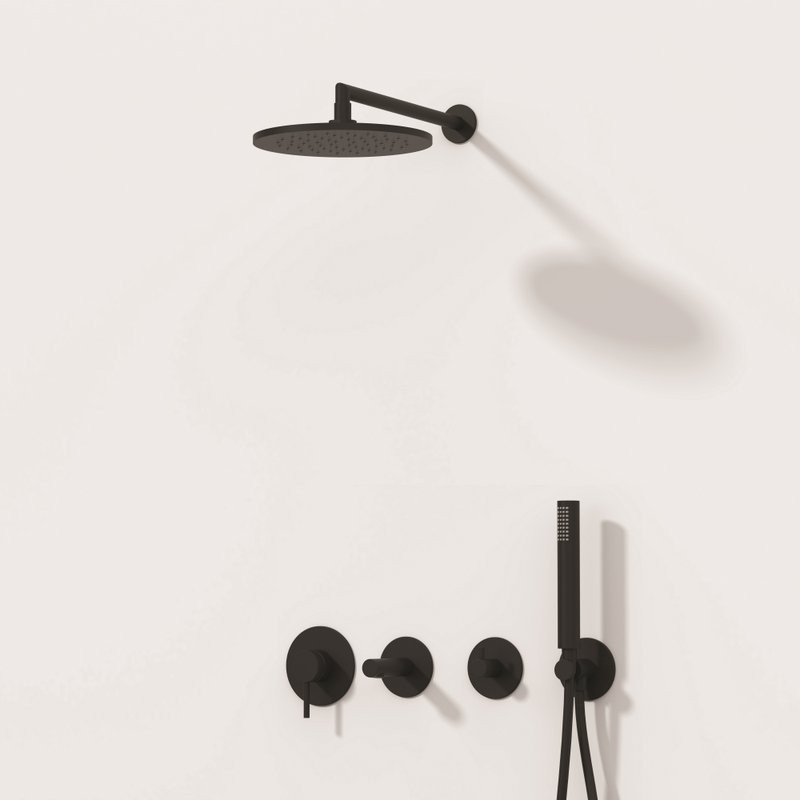 Душевой комплект VitrA Origin A49284EXP С ВНУТРЕННЕЙ ЧАСТЬЮ, черный матовый