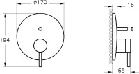 Душевой комплект VitrA Origin A49284EXP С ВНУТРЕННЕЙ ЧАСТЬЮ, черный матовый