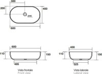 Накладная раковина Kerasan Nolita 60х40 см, белая матовая