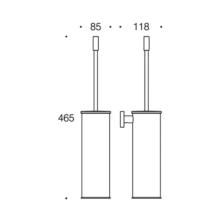 Ершик для унитаза Colombo Design Plus W4962.GM графит матовый