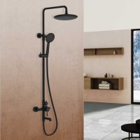 Душевая стойка Vincea Desire VSFS-1D1MB черная матовая