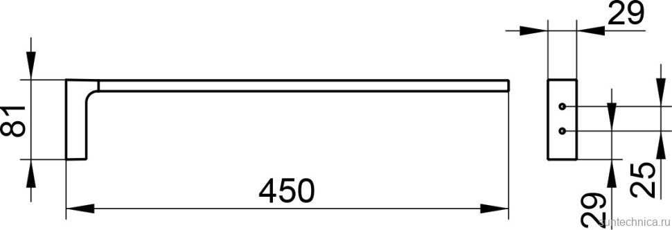 Держатель для полотенец Keuco Edition 11 11120 шлифованный черный титан