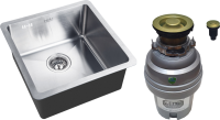 Комплект Мойка Zorg Inox + Измельчитель ZR-75 D BRONZE