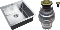 Комплект Мойка Zorg Inox + Измельчитель ZR-75 D BRONZE