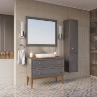 Тумба с раковиной ASB-Woodline Каталина 100 grey